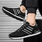 Men’s Artificial Leather Casual Sneakers Lace-Up Breathable Lightweight Outdoor Shoes - Image 5