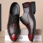 Luxury Men’s Crocodile Leather Oxfords – Dress, Business & Wedding Shoes - Image 4