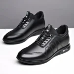 Men’s Height-Increasing Leather Sneakers – Daily Casual & Fashion Shoes