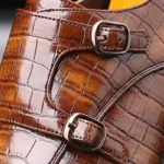 Luxury Men’s Crocodile Leather Dress Shoes – Buckle Casual & Wedding Brogues - Image 7