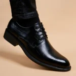 Men’s Black Leather Formal Shoes – Pointed Toe Office, Party Wear - Image 3