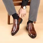 Luxury Men’s Oxford Dress Shoes – Retro Lion Head Business & Wedding - Image 3