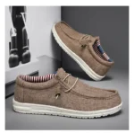 Men’s Casual Slip-On Canvas Loafers – Comfortable Walking Shoes