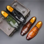 Luxury Men’s Crocodile Leather Dress Shoes – Buckle Casual & Wedding Brogues - Image 6