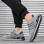 Men’s Artificial Leather Casual Sneakers Lace-Up Breathable Lightweight Outdoor Shoes - Image 4