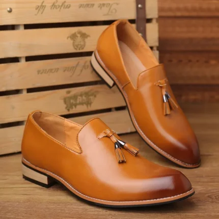 Men’s Luxury Leather Oxford Shoes – Formal Office, Wedding, and Dress Loafers