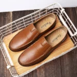 Men’s Leather Casual Loafers – Slip-On Oxford Shoes for Business and Daily Wear - Image 4