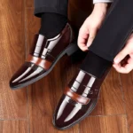 Luxury Men’s Leather Brogue Oxford Shoes – Retro Carved Lace-Up Dress Shoes - Image 3