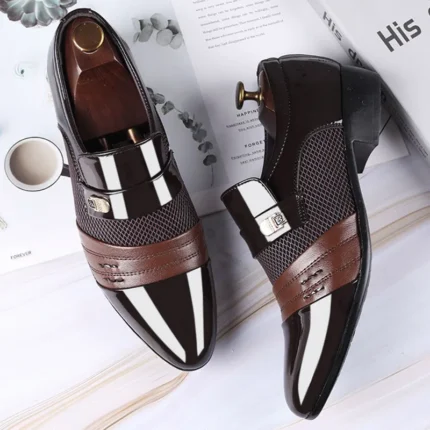Men’s Slip-On Leather Oxford Shoes – Classic Business & Dress Wear
