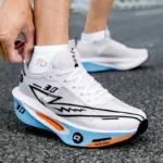 Men’s Carbon Plate Running Sneakers – Cushioned Anti-Slip Training Shoes