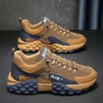Men’s Thick Sole Sneakers – Lace-Up Outdoor Running Shoes