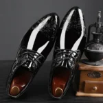 Men’s Black Leather Oxford Shoes – Formal, Business & Wedding Wear - Image 4
