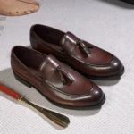 Men’s Genuine Leather Tassel Loafers – Classic Slip-On Dress Shoes - Image 2
