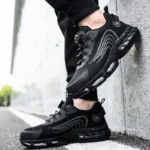 Men Safety Shoes Rotating Button Steel Toe Anti Smash Work Boots - Image 7