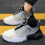 Men Breathable Sports Shoes Lightweight Woven Running and Training Sneakers - Image 6