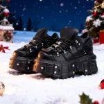Women Punk Platform Shoes Lace Up 6CM Heel Gothic Ankle Boots - Image 2