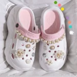 Women Chunky Platform Sandals Pearl Chain Thick Sole Summer Shoes