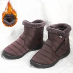 Women Winter Snow Boots Waterproof Warm Fur Flat Casual Cotton Shoes - Image 3