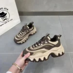 Women White Chunky Sneakers 8CM Height Increasing Thick Platform Shoes - Image 7
