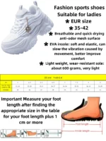 Women Outdoor Sports Shoes Summer White Cushioned Soft Sole Sneakers - Image 7
