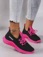 Women Color Block Casual Sports Shoes Breathable Lightweight Comfortable Sneakers - Image 2