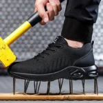 Men and Women Air Cushion Safety Shoes Steel Toe Work Sneakers - Image 4