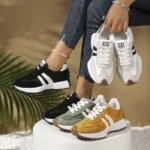 Women Casual Lace Up Sneakers Spring Autumn Thick Sole Comfortable Shoes - Image 3