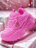 Women Outdoor Sports Shoes Summer White Cushioned Soft Sole Sneakers - Image 3
