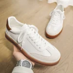 Men Leather Casual Sneakers Handmade Soft Walking Skateboard Shoes - Image 6