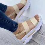 Women Summer Wedge Sandals Low Platform Heeled Casual Fashion Shoes - Image 6