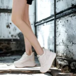Women Genuine Leather Platform Wedge Sneakers 10cm Chunky Walking Shoes - Image 3