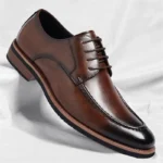 Men Solid Color Oxford Shoes Comfortable Business Casual Dress Derby Shoes - Image 3