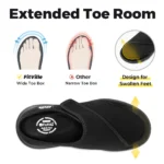 Women Orthopedic Slippers Wide Fleece Lined Arch Support Slip On - Image 4