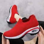 Women Summer Fashion Casual Sport Wedge Platform Breathable Sneakers - Image 3
