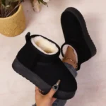 Women Winter Boots Sheepskin Wool Low Cut Warm Fur Snow Shoes - Image 5