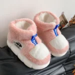 Men and Women Winter Slippers Plush Lined Platform High Top Shoes - Image 5