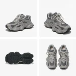 Women Chunky Sneakers Mesh Mixed Lace Up Thick Sole Sports Shoes - Image 2
