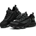 Men Safety Shoes Rotating Button Steel Toe Anti Smash Work Boots