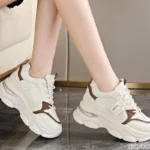 Women Thick Soled Sports Shoes Lightweight Casual Height Increasing Sneakers - Image 2