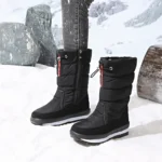 Men and Women Winter Snow Boots Fleece Lined Waterproof Non-Slip Shoes - Image 5