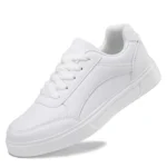 Women Leather Platform Sneakers Casual Comfort Non-Slip Skateboarding Shoes - Image 7