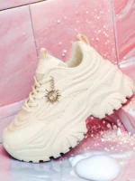 Women Outdoor Sports Shoes Summer White Cushioned Soft Sole Sneakers - Image 6