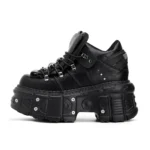 Women Punk Platform Shoes Lace Up 6CM Heel Gothic Ankle Boots