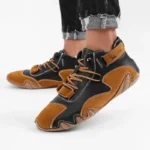 Men Retro Sports Shoes Leather Breathable Comfortable Outdoor Casual Summer Shoes - Image 5