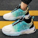 Men Breathable Sports Shoes Lightweight Woven Running and Training Sneakers - Image 7