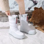 Men and Women Winter Snow Boots Fleece Lined Waterproof Non-Slip Shoes - Image 6
