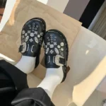 Women Platform Slippers Punk Rivet Leather Mules Casual Summer Slides - Image 5