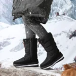 Men and Women Winter Snow Boots Fleece Lined Waterproof Non-Slip Shoes - Image 7