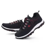 Men Leather Casual Sneakers Lightweight Walking Tennis Shoes for All Seasons - Image 7
