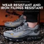 Men Safety Shoes Rotating Button Anti Smash Anti Puncture Work Boots - Image 5